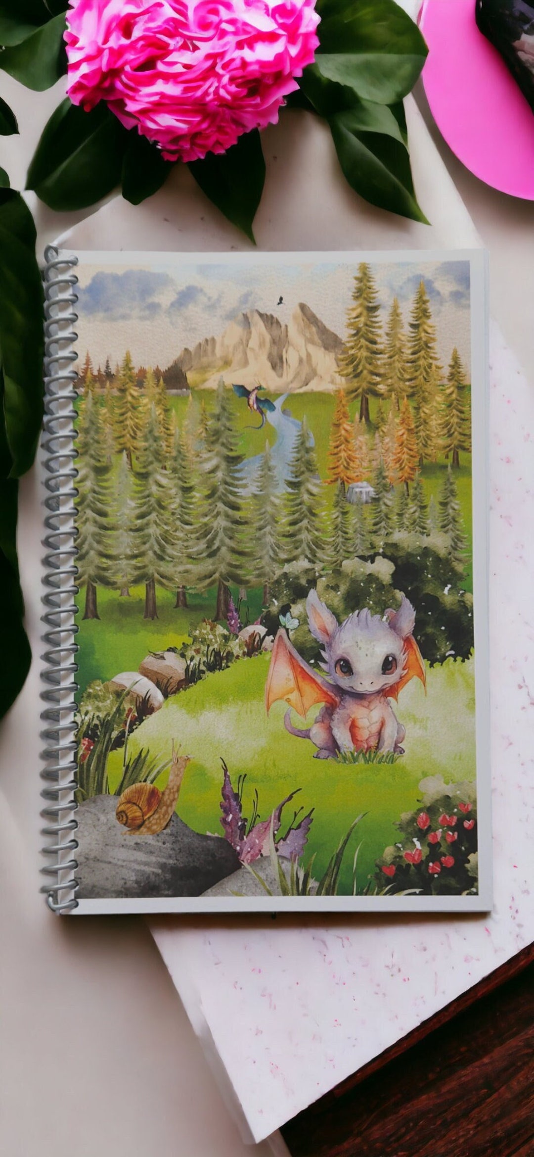 Watercolor Dragon Fantasy Notebook - Etsy