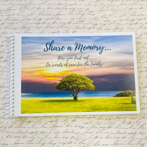 Baum Motiv Share a Memory Erinnerungsbuch, Feier des Lebens Heft