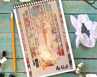 Small Artsy Sketchbook- Sketchbook- Drawing Pad- Creative Drawing Pad- Art Sketchbook- Sketchbook to go- Sketchbook for her- Gift for him
