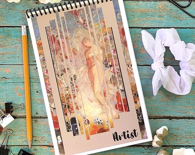 Small Artsy Sketchbook- Sketchbook- Drawing Pad- Creative Drawing Pad- Art Sketchbook- Sketchbook to go- Sketchbook for her- Gift for him