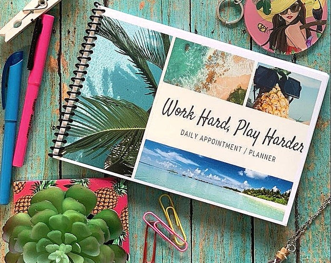 Vacation Planner- Women's Organizer- Purse Planner- Hourly Appointment Planner - Office Schedule- Daily Schedule- Vacation Schedule