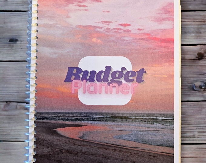 Beach-Themed Monthly Budget Planner
