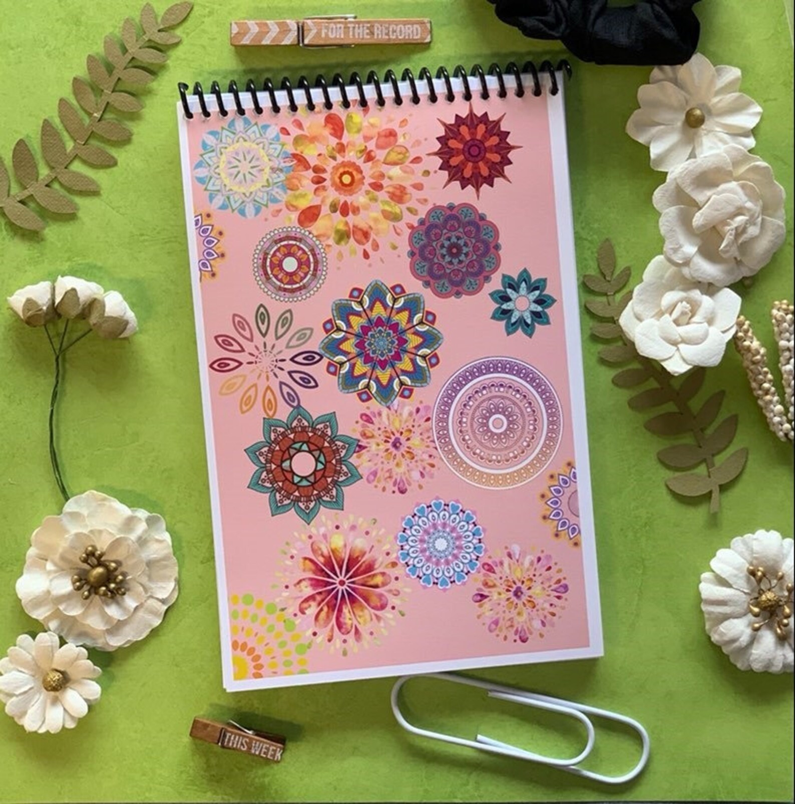 Girly Mandala Journal Pink Boho Pretty Journal Writer's Etsy