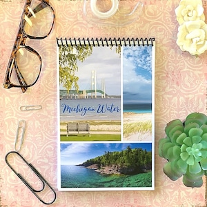 Michigan Waters Notebook- Water Photos of Michigan- MI Journal- MI Notebook- Michigan notebook- Purse Notebook