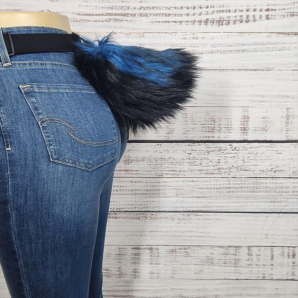 Blue and Black Rabbit Bunny Goat Nub Tail
