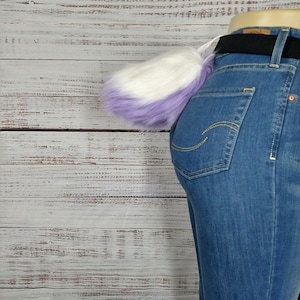 Coelho Branco e Lavanda Coelho Cabra Nub Tail