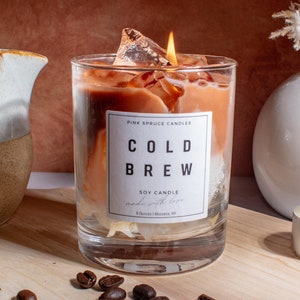 Coffee Candle, Iced Coffee Candle, Cold Brew, Cold Brew Coffee Candle, Drink Candles, Employee Appreciation Gifts, Daughter in law gift