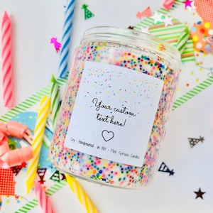 Vela de cumpleaños personalizada, vela de chispa, vela de soja de 8 onzas, regalo de cumpleaños para un amigo, regalo de cumpleaños personalizado, cumpleaños importante
