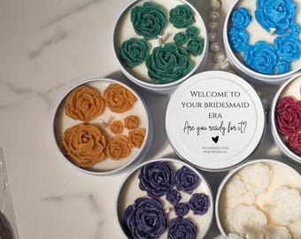 Bridesmaid candle, Bridesmaid era, Bridal party favors, bridesmaid gift, MOH gift, bridal era, wedding party gift, maid of honor proposal