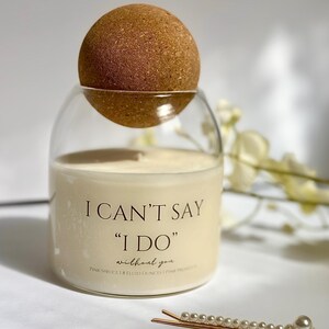 Bridesmaid candle, bridesmaid proposal, maid of honor proposal, bridesmaid box, I can&#39;t say I do without you, bridesmaid gift, MOH Candle