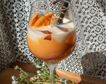 Aperol Spritz Kerze, Aperol Spritz, Barwagen Dekor, Geburtstagskerze, Zitrusduft, Aperol Spritz Bachelorette, Geschenke für Sie, Aperol