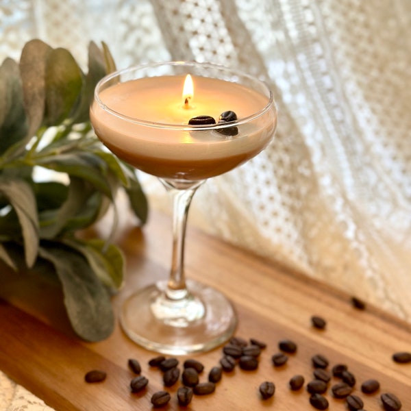 Espresso Martini Candle, Candle, Coffee Scented, Soy Wax Candle, birthday candle, gift for sister in law, Candle Lover Gift, alcohol candle