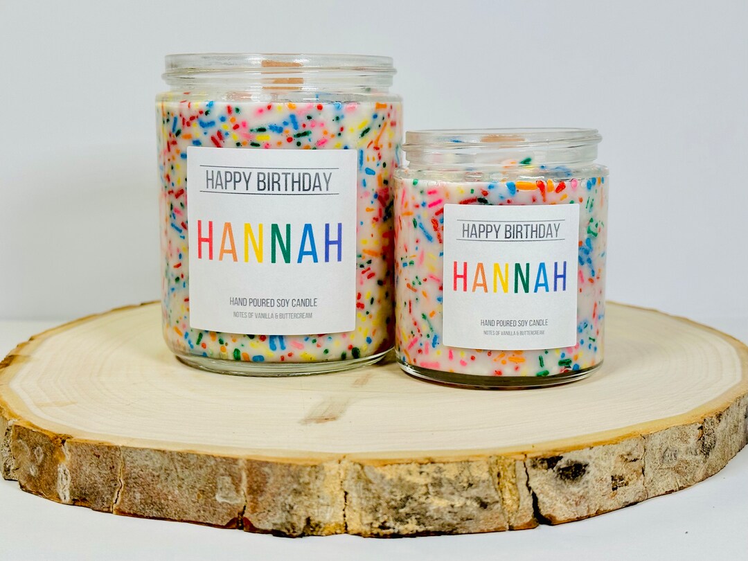 Personalized Birthday Candle, Cake Candle, Sprinkles Candle