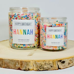 Personalized Birthday Candle, Cake Candle, Sprinkles Candle, Customizable Birthday Candle, Birthday Cake Scented, 21st Birthday Gift, 1993