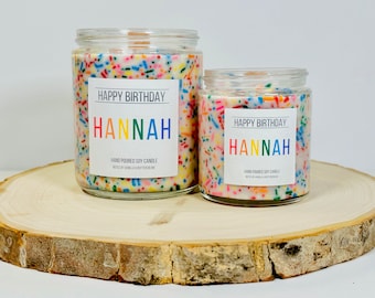 Personalized Birthday Candle, Cake Candle, Sprinkles Candle, Customizable Birthday Candle, Birthday Cake Scented, 21st Birthday Gift, 1993