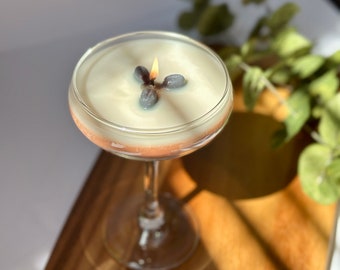 Espresso Martini Candle, Cocktailkerze, Geburtstagsgeschenk für Tochter, Martini-Liebhaber-Geschenk, Sojamischung, realistische Getränkekerze, Kaffee duftend