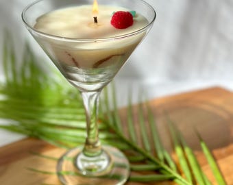 Schokoladen-Martini-Kerze, Martini-Kerze, Zurück zu College Geschenk, Schokoladen-Erdbeerkerze, 21