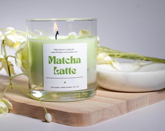 Matcha Kerze, Matcha Latte, Matcha Grüner Tee, Eistee Kerze, Geschenk für Stief Tochter, Schwiegertochter Geschenk, Bergamotte Duft, Milch Tee Geschenk