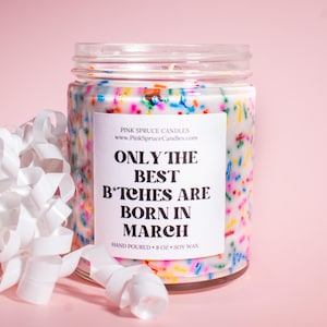 Birthday Candle, 30th Birthday Candle, March Birthday Gift, Pisces Gift, Pisces, 21st Birthday Gift, funny march birthday candle, 40th Bday