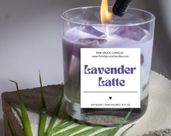 Lavendel Latte Kerze, Lehrer Geschenkkorb, MBA Graduierung Geschenk, Latte Kerzen, Geschenk für Friseure, Signature Drink