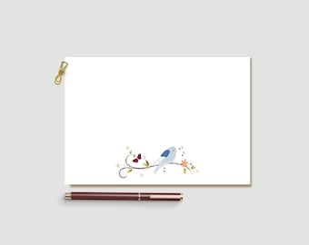 Songbird Blank note cards | Artist Designed | Hand Glittered | Set of 10