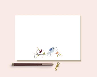 Songbird Blank note cards |  Set of 5 | Artist Designed | Hand Glittered