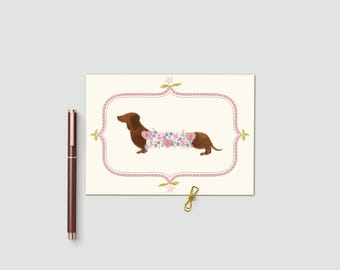 Dachshund Love Note Card | Artist Designed