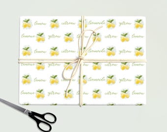 Language of Lemons Wrapping Paper | Set of 5 | Artist Designed