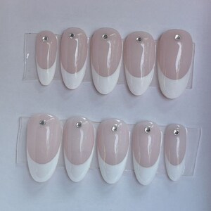 French Tip Press On Nails | Fake Nails | Glue On Nail