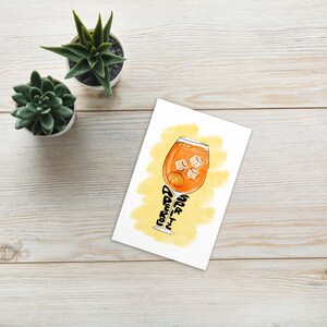 postale Aperol Spritz | Impression d'art de boisson italienne | Décoration de bar d'été | Cadeau d'hôtesse
