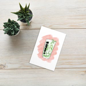 postale de Mojito | Boisson Impression d'art | Décoration de bar d'été | Cadeau d'hôtesse | Papeterie Happy Hour
