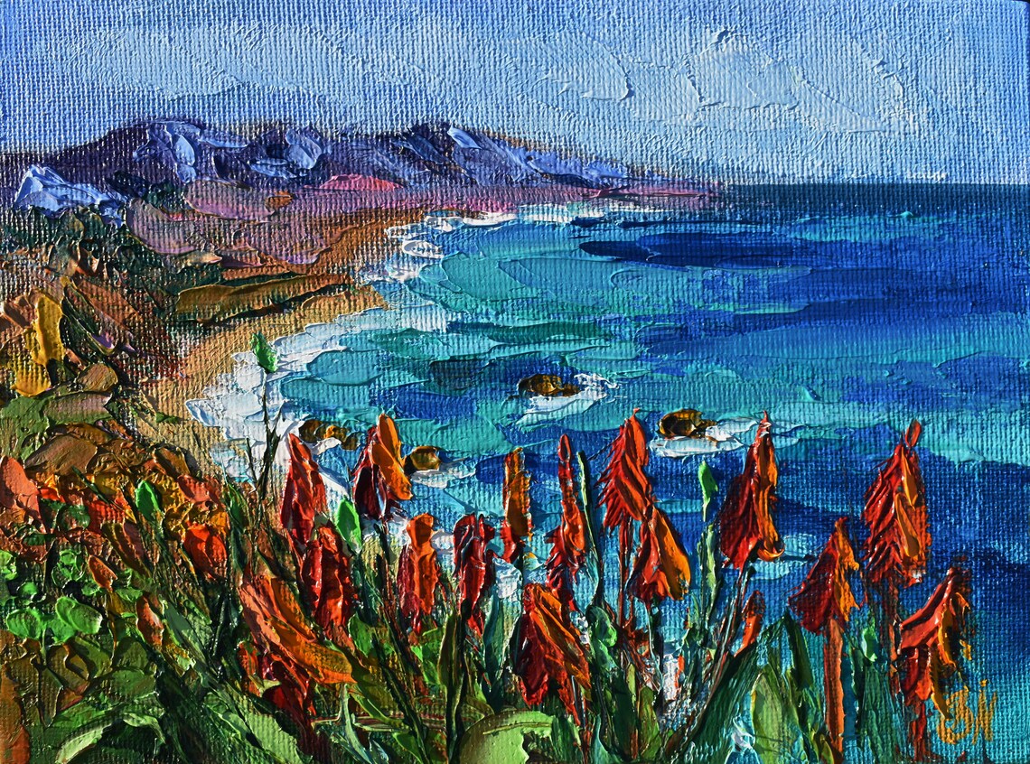 Laguna Beach Painting Original Art California Oil Painting Etsy