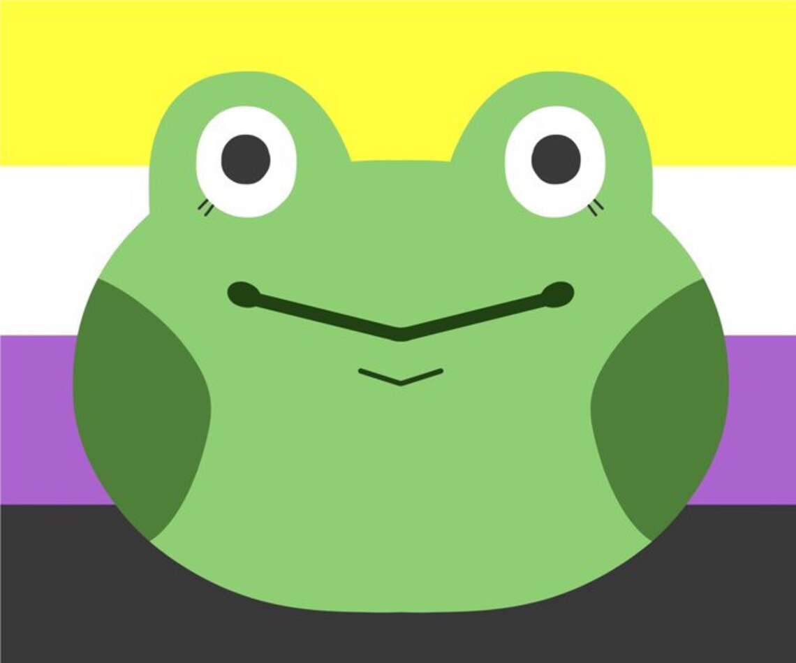 NonBinary Frog Stickers Etsy
