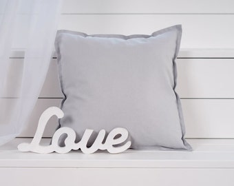 Small light grey pillow, decorative pillow, cushion, interior, children's room, classic