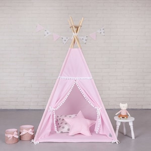 Powder pink teepee, tipi TAMBOO, teepee tent, teepee tent for kids, tipi, teepee, classic