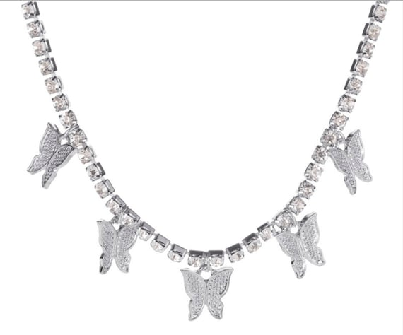 Diamond Butterfly Choker\