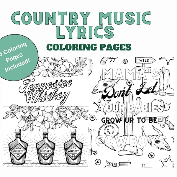 Country Music Lyrics - Etsy