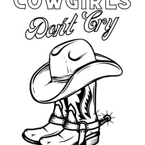 Country Music Lyric Art Printable Coloring Pages With Western Design - Etsy