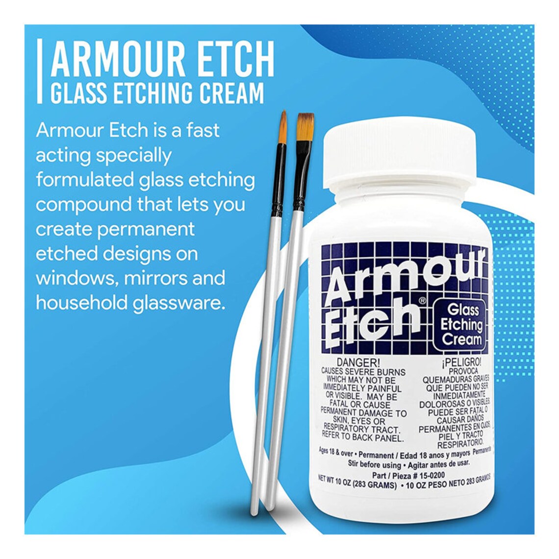 Armour Etch Glass Etching Cream Kit Create Permanently Etsy