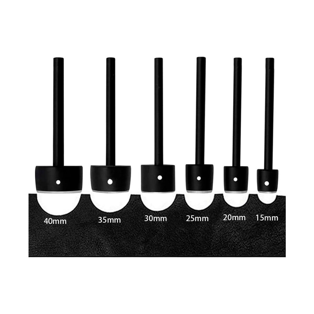 6pcs Halfround Cutter Punch Leather Belt End Cutter Leather Etsy