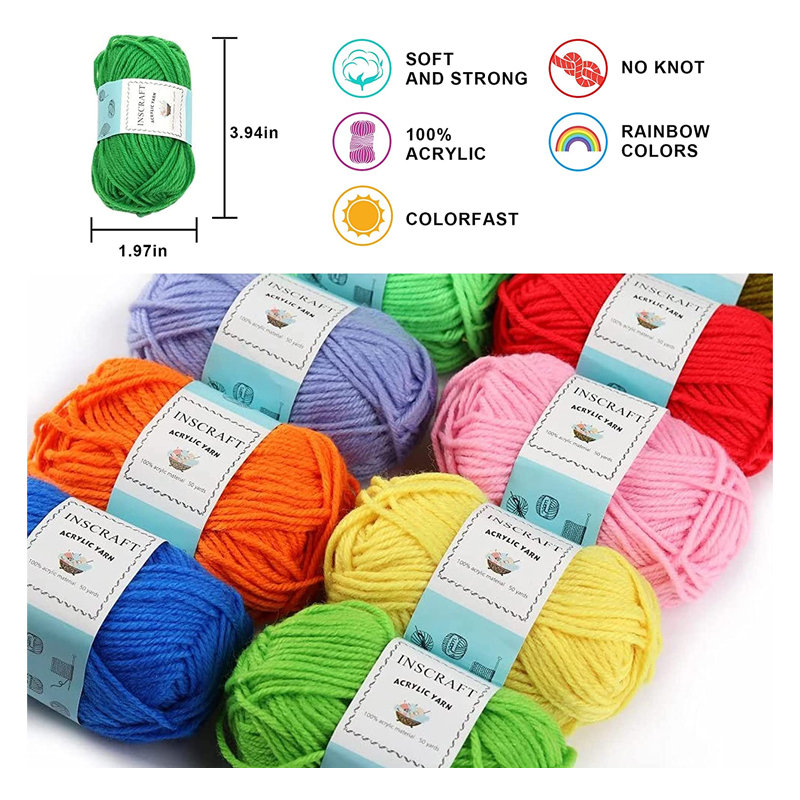 113 Piece Crochet Kit with Yarn Set–1600 Yards Assorted Yarn for