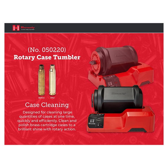 Rotary Case Tumbler This Wet Tumbler Cleans and Polishes Brass Cartridges  Quickly and Efficiently Holds 5lbs of Cases, Includes Steel 