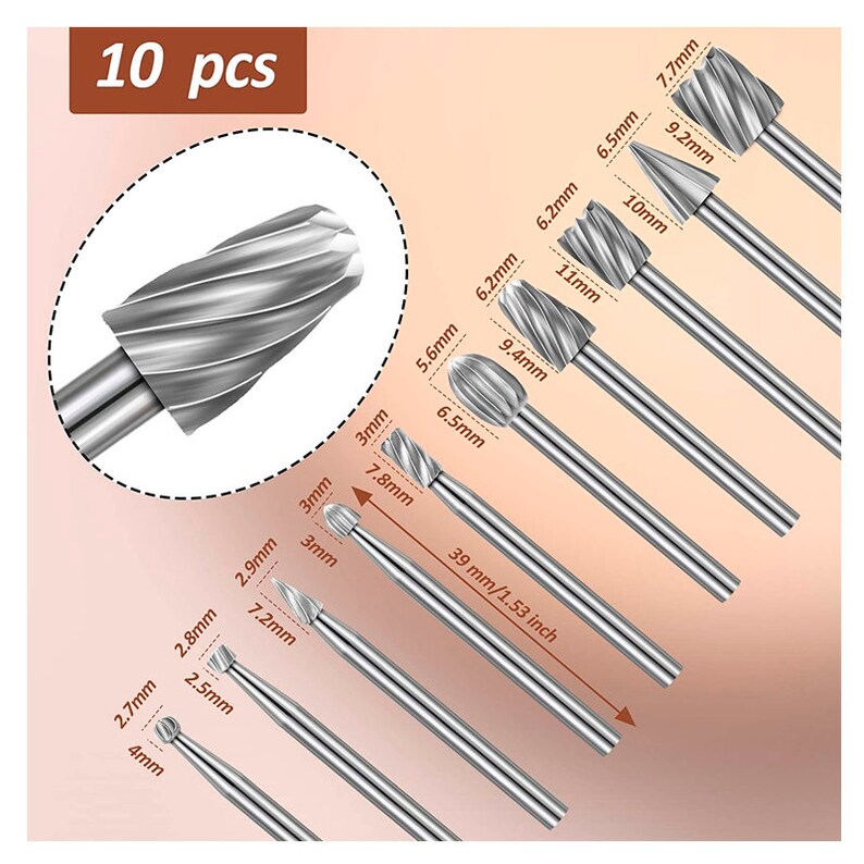 20 Pieces Wood Carving Drill Bit Set Includes HSS Engraving Etsy