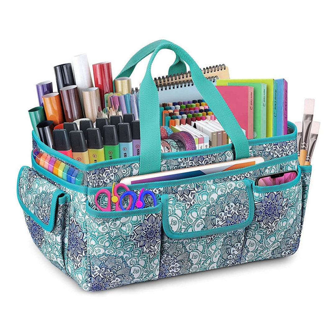 Craft Storage Tote Bag With Multiple Pockets Scrapbooking Etsy