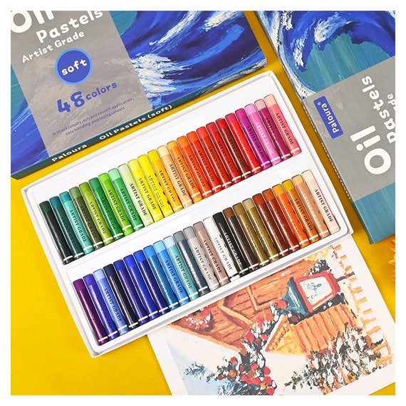 48 Colors Soft Oil Pastels for Kids Artists & Professionals 