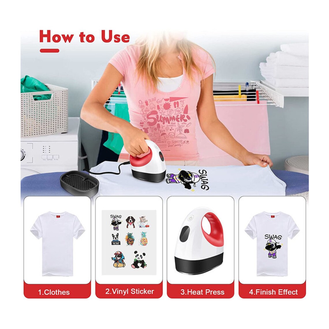 Heat Press Machine .52 x 2.95 Easy Press Mini Heat Etsy