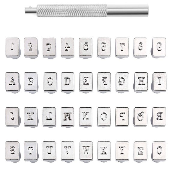 3mm Steel Punch Alphabet Letter Number Leather Stamper Set