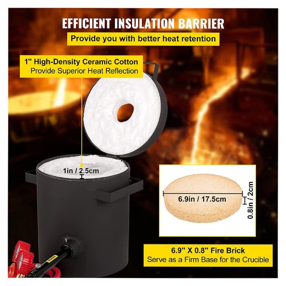 Propane Melting Furnace Metal Foundry Furnace Kit With Graphite