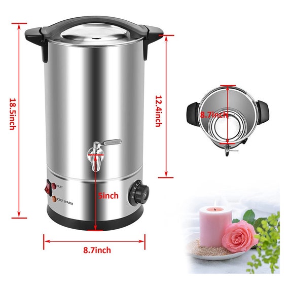 Wax Melter for Candle Making, [5 Qts] Electric Wax Melter, Large Electric  Candle Wax Melting Pot with Temp Control and Pour Spout for Small-Scale  Commercial or Home Use