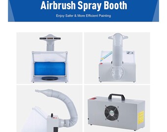 Airbrush Spray Booth with 141 CFM Exhaust Fan, Portable Paint